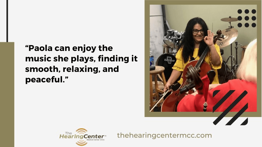 Paola can enjoy the music she plays, finding it smooth, relaxing, and peaceful.”